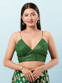 Sequence V Neck Yoke Strappy Blouse