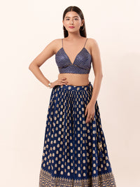 Sequence V Neck Yoke Strappy Blouse