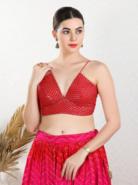 Sequence V Neck Yoke Strappy Blouse
