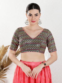 Abhla V Neck Navtratri Elbow Sleeve Blouse