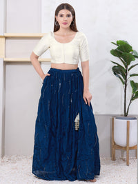 Vamas Art Silk Round Neck Solid Front Open Blouse