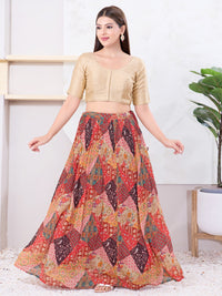 Vamas Art Silk Round Neck Solid Front Open Blouse