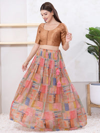 Vamas Art Silk Round Neck Solid Front Open Elbow Sleeves Blouse
