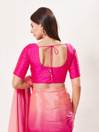 Vamas Tafetta Silk Zari Butti Round Neck Festive Blouse