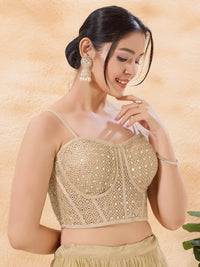 Cutwork Embroidered Katori Cut Corset