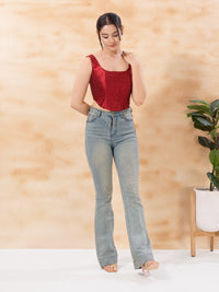 Vamas Mulbury Silk Round Neck Corset