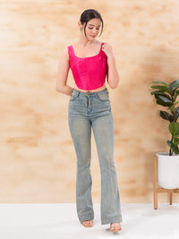 Vamas Mulbury Silk Round Neck Corset
