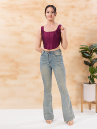 Vamas Mulbury Silk Round Neck Corset