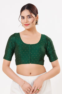 Vamas Tafetta Silk Zari Butti Round Neck Festive Blouse