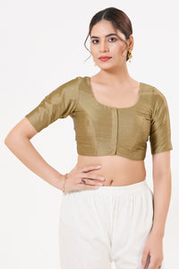 Vamas Taffeta Silk Zari Butti Round Neck Festive Blouse