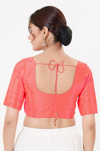 Vamas Taffeta Silk Zari Butti Round Neck Festive Blouse
