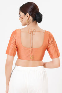 Vamas Tafetta Silk Zari Butti Round Neck Festive Blouse
