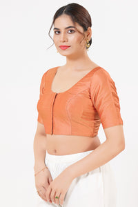 Vamas Tafetta Silk Zari Butti Round Neck Festive Blouse