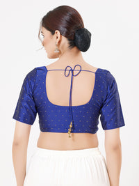Vamas Taffeta Silk Zari Butti Round Neck Festive Blouse