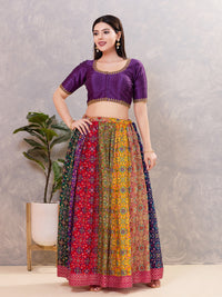 Zari Neckline Embroidery Round Neck Blouse
