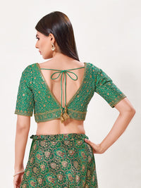 V Neckline And Yoke Embroidered Wedding Wear Blouse