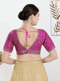 V Neckline And Yoke Embroidered Wedding Wear Blouse