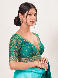V Neckline And Yoke Embroidered Wedding Wear Blouse