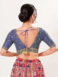 V Neckline And Yoke Embroidered Wedding Wear Blouse