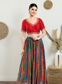 Paan Neckline Embroidery Festive Blouse