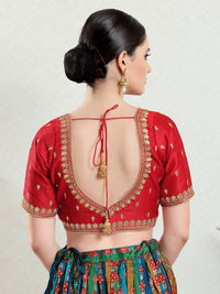 Paan Neckline Embroidery Festive Blouse