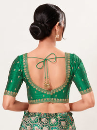 Paan Neckline Embroidery Festive Blouse