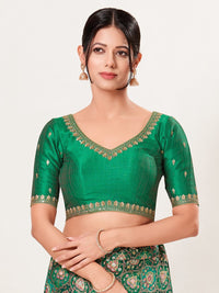 Paan Neckline Embroidery Festive Blouse