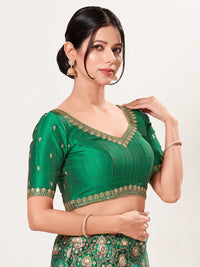 Paan Neckline Embroidery Festive Blouse
