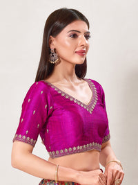 Paan Neckline Embroidery Festive Blouse