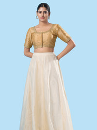Round Neck Machine Embroidery Wedding Wear Blouse