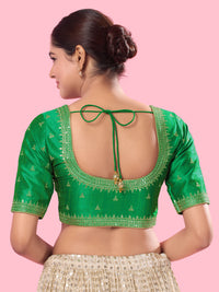Round Neck Machine Embroidery Wedding Wear Blouse