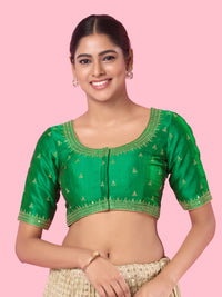 Round Neck Machine Embroidery Wedding Wear Blouse