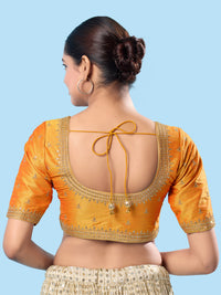 Round Neck Machine Embroidery Wedding Wear Blouse