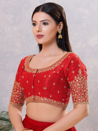 Designer Embroidered Sleeve With Neckline Wedding Special Blouse