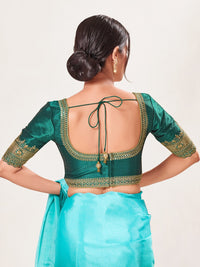 Delicate Embroidered Sleeves And Neckline Blouse