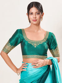 Delicate Embroidered Sleeves And Neckline Blouse
