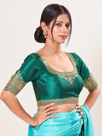 Delicate Embroidered Sleeves And Neckline Blouse