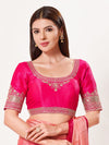 Delicate Embroidered Sleeves And Neckline Blouse