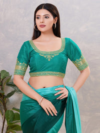 Delicate Embroidered Sleeves And Neckline Blouse