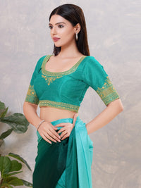 Delicate Embroidered Sleeves And Neckline Blouse