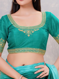 Delicate Embroidered Sleeves And Neckline Blouse