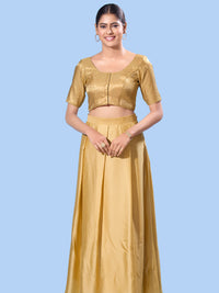 Brocade Essentials Round Neck Blouse