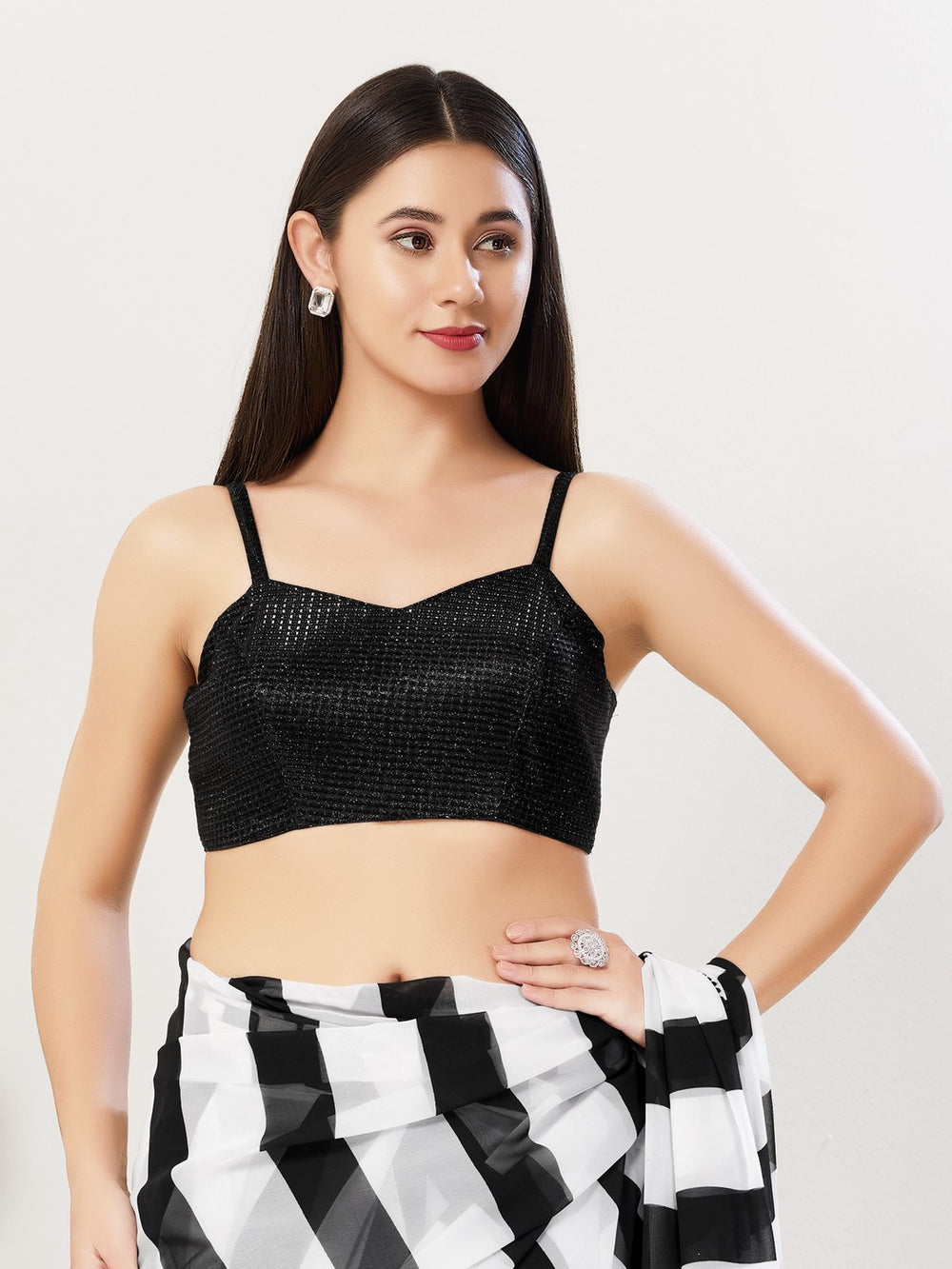 Vamas Shimmer Essential Strrapy Sleeveless Blouse