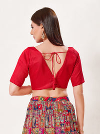 Slub Silk V Neck Solid Essential Blouse