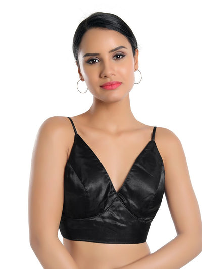 Satin Spegetti Yoke Blouse