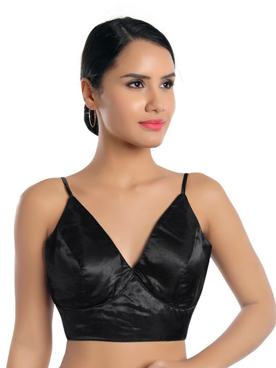 Satin Spegetti Yoke Blouse