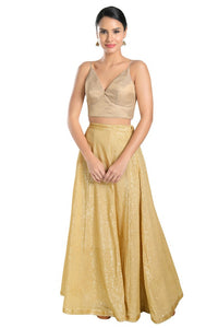 Satin Spegetti Yoke Blouse