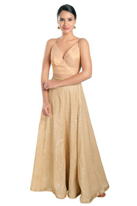 Satin Spegetti Yoke Blouse