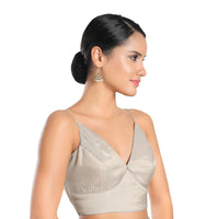 Satin Spegetti Yoke Blouse