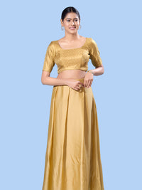Gold Brocade Zig Zag Design Blouse